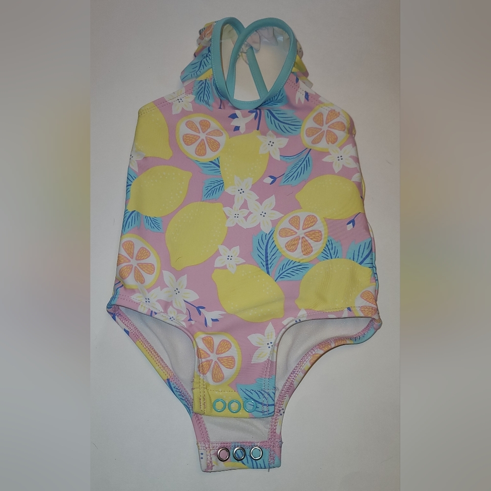 Carter's one piece girls swim suit with shoulder straps 9 months.